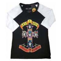 Guns N Roses tričko, Appetite For Destruction Raglan Black&White, dámské