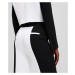 Kalhoty karl lagerfeld colour block cigarette pants white/black