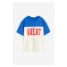 H & M - Žerzejové tričko - modrá