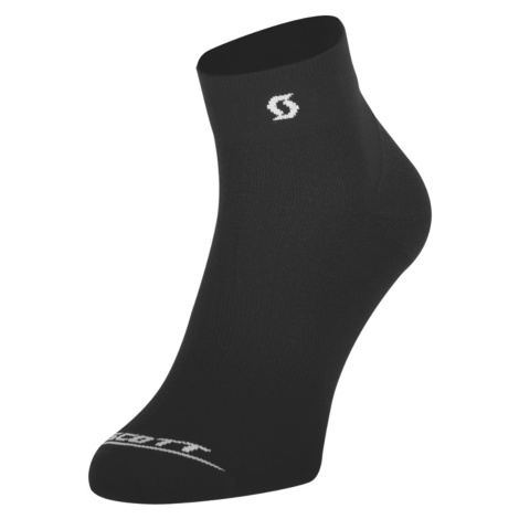 SCOTT Cyklistické ponožky kotníkové - PERFORMANCE QUARTER - černá/bílá