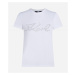 Tričko karl lagerfeld rhinestone logo t-shirt bílá