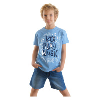 mshb&g Let's Play Boys T-shirt Denim Shorts Set