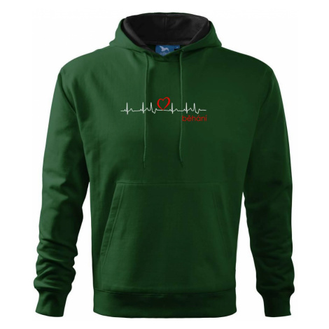 Moje srdce bije pro běhání - Mikina s kapucí hooded sweater