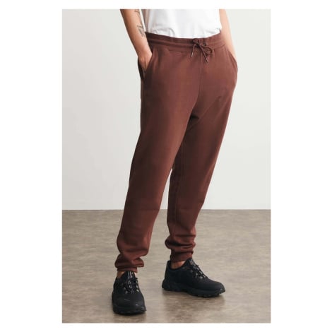 GRIMELANGE Jeremiah Men's Regular Leg Flexible Fabric Burgundy Sweatpants with Lanyard Waist and