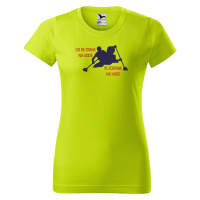 DOBRÝ TRIKO Vtipné dámské vodácké tričko Co se stane na vodě Barva: Limetková