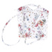 Dámská kožená kabelka batůžek květinová - ItalY Larry bílá
