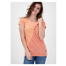Oranžové dámské puntíkované tričko Alife and Kickin