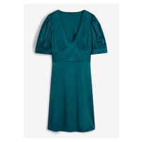 Bonprix BODYFLIRT saténové šaty Barva: Zelená, Mezinárodní