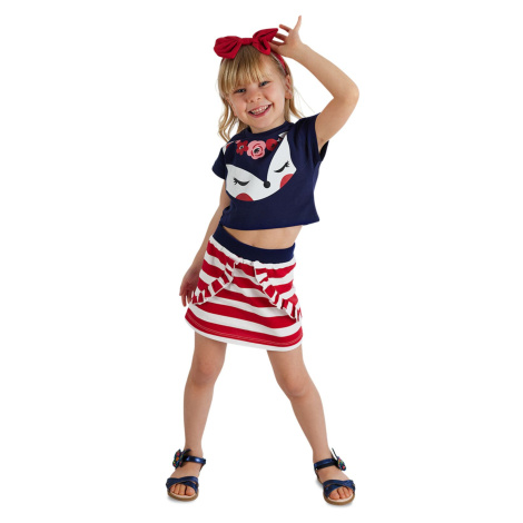 Denokids Fox Frilly Girl Child Crop Top Skirt Suit