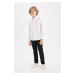 DEFACTO Boy Black Straight Leg Gabardine School Trousers