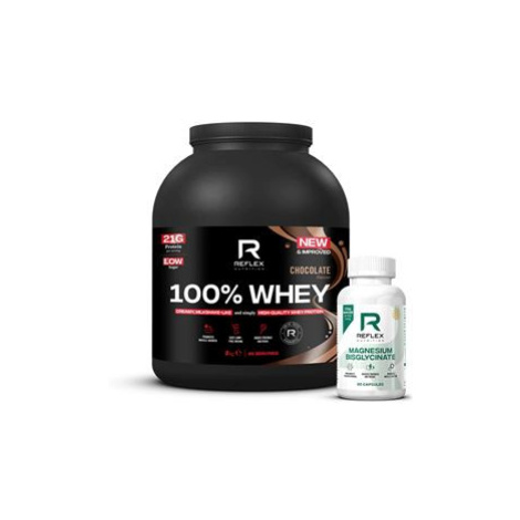 Reflex Nutrition 100% Whey Protein 2kg NEW čokoláda + Magnesium 90 kapslí ZDARMA Varianta: vanil