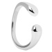 PDPAOLA Otevřený minimalistický prsten ze stříbra CRUSH Silver AN02-903