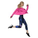 4F-WOMENS FUNCTIONAL SWEATSHIRT-H4L21-BLDF010-55S-HOT PINK Růžová