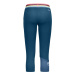 Dámské funkční vlněné 3/4 kalhoty Ortovox W's Fleece Light Short Pants Petrol blue