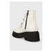 Kožené kotníkové boty Tommy Jeans TJW CHUNKY BOOT HARDWARE dámské, bílá barva, na platformě, EN0