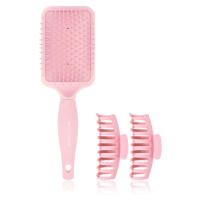 Brushworks Paddle Brush and Claw Clips sada (na vlasy)