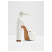 Bílé dámské sandály na vysokém podpatku ALDO Nisa