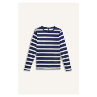 DEFACTO Regular Fit Crew Neck Striped Casual Long Sleeve T-Shirt