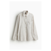 H & M - Košile z lněné směsi - béžová