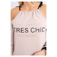 Béžové šaty Tres Chic