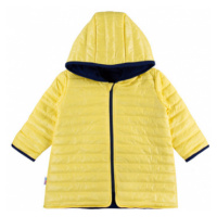 EEVI Dětská přechodová, prošívaná bunda s kapucí - žlutá, vel.