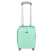 Malý příruční cestovní plastový kufr Sonrado, světle zelená