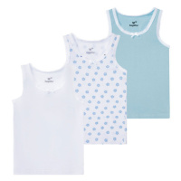 lupilu® Dívčí košilka s BIO bavlnou, 3 kusy (bílá/modrá)