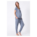Světle modrý těhotenský pyžamový set Karen