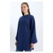 DEFACTO Crew Neck Balloon Sleeve Stoned Long Sleeve Sweatshirt Tunic