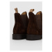 Semišové kotníkové boty Gant Ainsley dámské, hnědá barva, na plochém podpatku