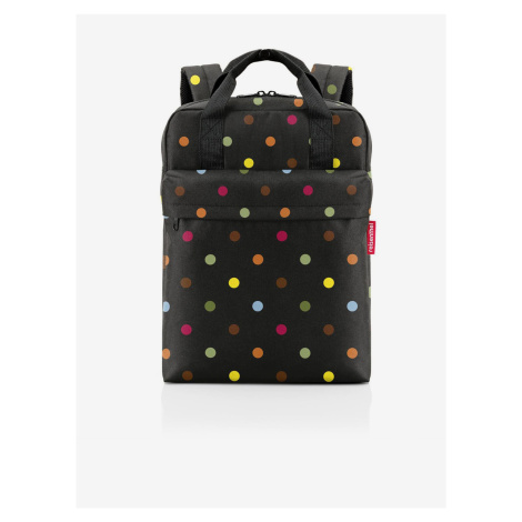 Černý dámský puntíkovaný batoh Reisenthel Allday Backpack M Dots