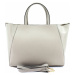 Moderní Shopper dámská kožená kabelka Arteddy - stříbrná