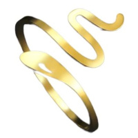 STYLE4 Prsten s nastavitelnou velikostí - had, zlatá ocel
