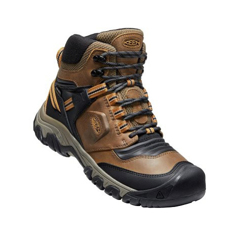 Keen Ridge Flex Mid Wp Men Bison/Golden Brown hnědá/černá EU 40,5 / 254 mm