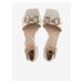 Béžové dámské kožené sandály na podpatku Högl Charlotta