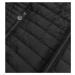 Černá dámská bunda s květovanou podšívkou (SF726)