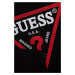 Dětská bavlněná mikina Guess černá barva, s aplikací