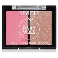 Revuele Blush & Highlighter Duo tvářenka s rozjasňovačem odstín Pinky Vibes 8 g