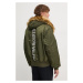 Bunda Alpha Industries 45P Hooded Custom 113145 257 pánská, zelená barva, zimní