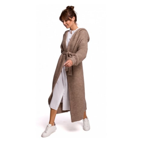 BK054 Dlouhý svetr s kapucí