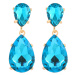Náušnice Oeiras modrá - Náušnice s krystaly