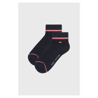 2 PACK modrých kotníkových ponožek Iconic 39-42 Tommy Hilfiger