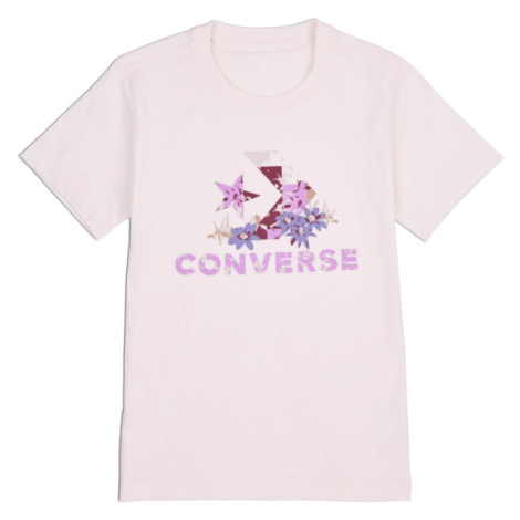 Converse STAR CHEVRON ABSTRACT FLOWERS TEE Dámské tričko, růžová, velikost