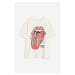 H & M - Oversized tričko's potiskem - bílá