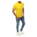 Žluté pánské jednobarevné tričko RX4194