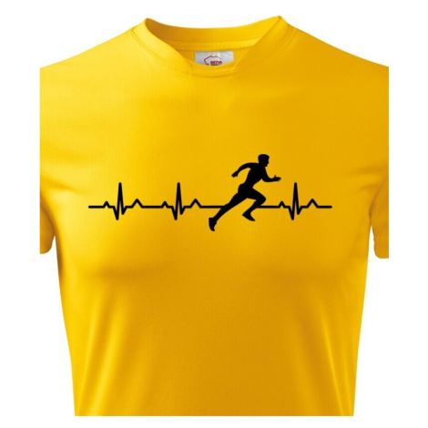 Pánské tričko s potiskem pro běžce Tep sprintera BezvaTriko