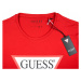 Pánské červené tričko Guess s potiskem trojúhelníku