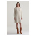 ŠATY GANT CABLE KNIT C-NECK DRESS CREAM