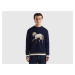 Benetton, Sweater With Horse Inlay
