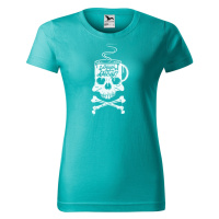 DOBRÝ TRIKO Dámské tričko s potiskem Decaf Barva: Emerald